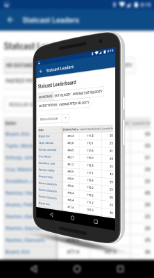 Statcast Information in MLB At Bat