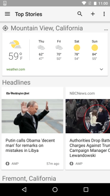 AMP Pages in Google News & Weather
