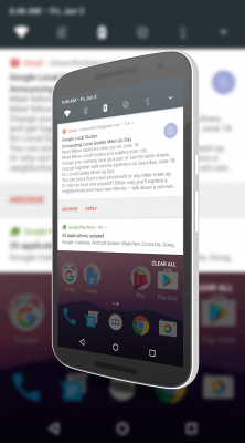 Notification Shade in Android N