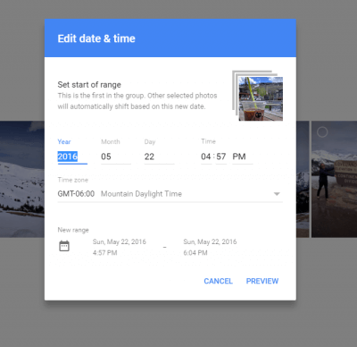 Bulk Date Change in Google Photos