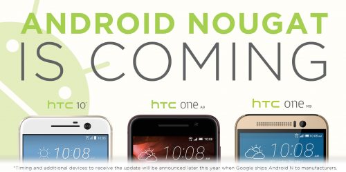 HTC Nougat Updates