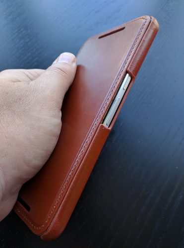 StilGut Folio Case in Cognac Brown for the Nexus 6P