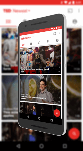 TED for Androids New Material Design Look