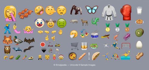 New emoji in Unicode 9.0