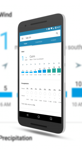 Wind and Rain Hourly Forecast in Google Weather