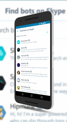 Bots in Skype for Android