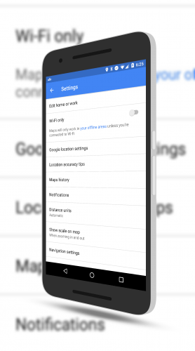 Google Maps Wi-Fi Mode