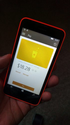 Starbucks app for Windows Phone