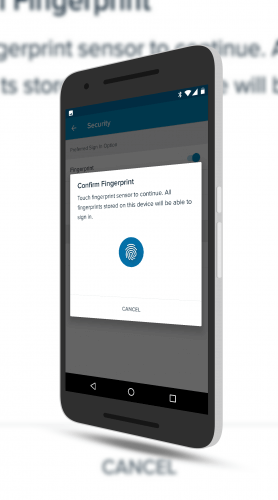 Capital One Fingerprint Authentication