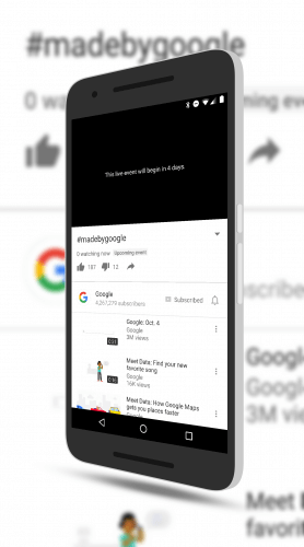 Google Event Live Stream on YouTube