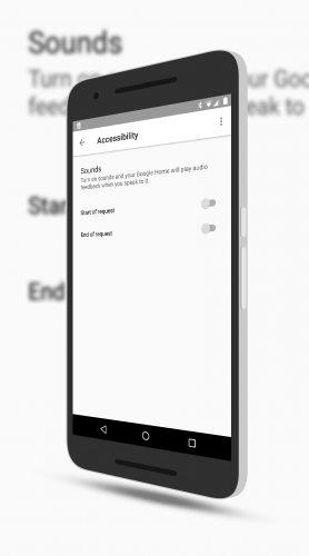 Google Home Accessibility Settings