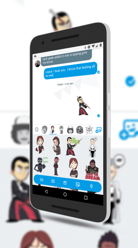 Rouge One Stickers in Google Allo