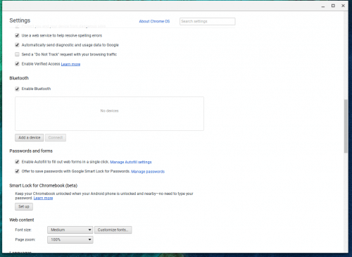 Chromebook Settings