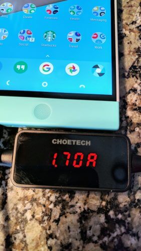 Amps Readout of the Choetech Voltage Monitor Cable