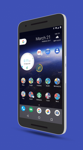 Android O Wallpaper on Nexus 6P
