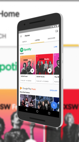 Listen Tab in Google Home