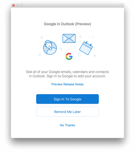 Outlook for Mac Google Suppport