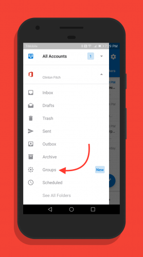 Groups in Outlook for Android