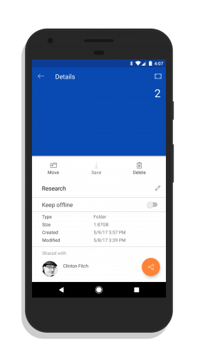 OneDrive Offline Folder Settings