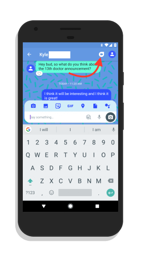 Google Allo with Google Duo Button