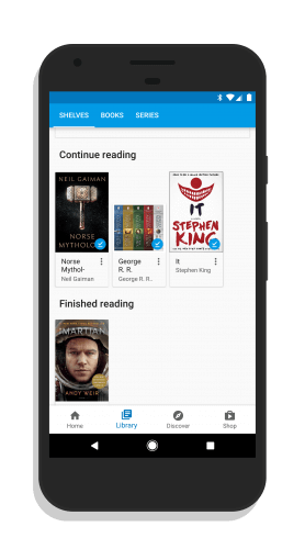 Shelves in Google Play Books