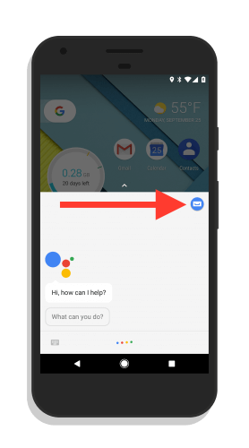 Google Assistant Explore Button