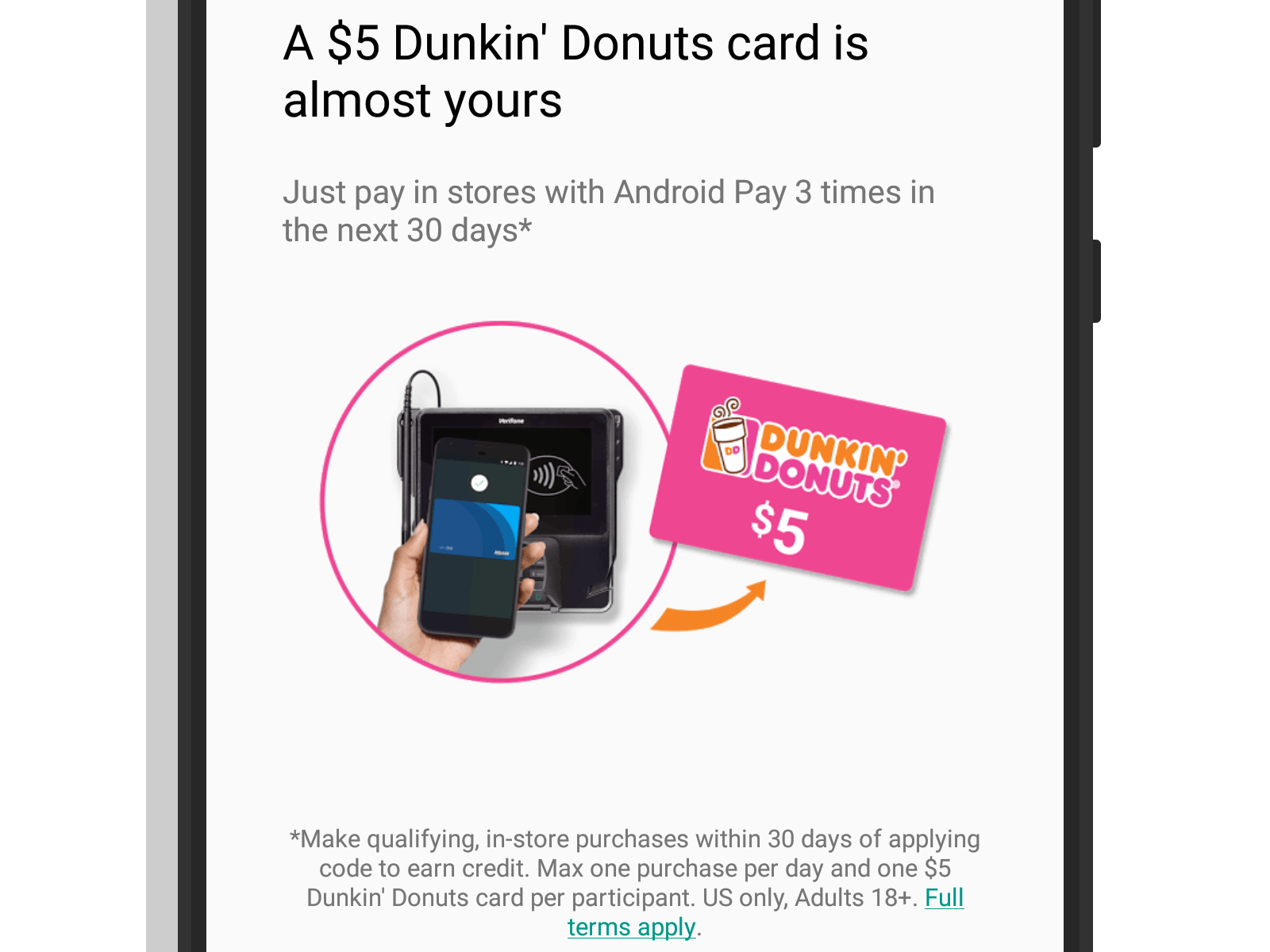 Android pay coupons