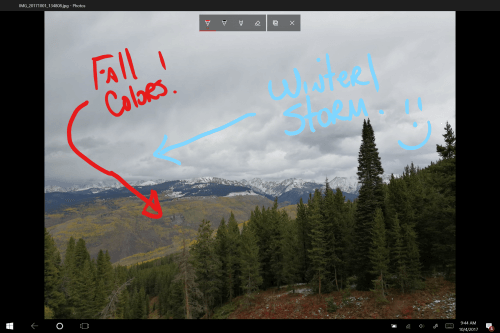 Drawing in Microsoft Photos