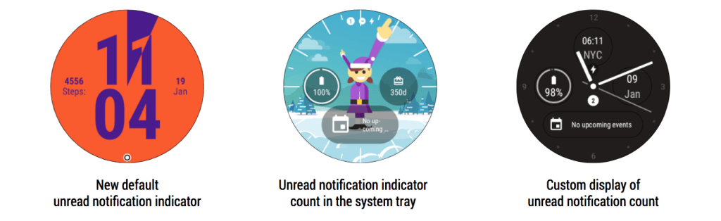 Android Wear 2.9 Unread Notification Indicators