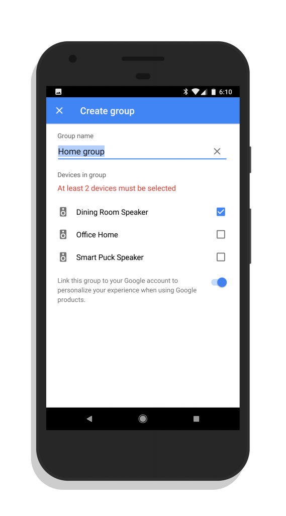 Included Devices and Name of your Group