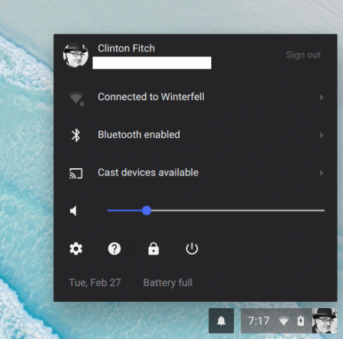 Chrome OS Dark Theme
