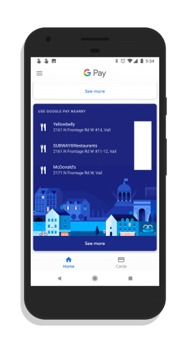 Google Pay Places Nearby