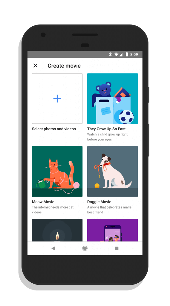 Google Photos Movie Themes