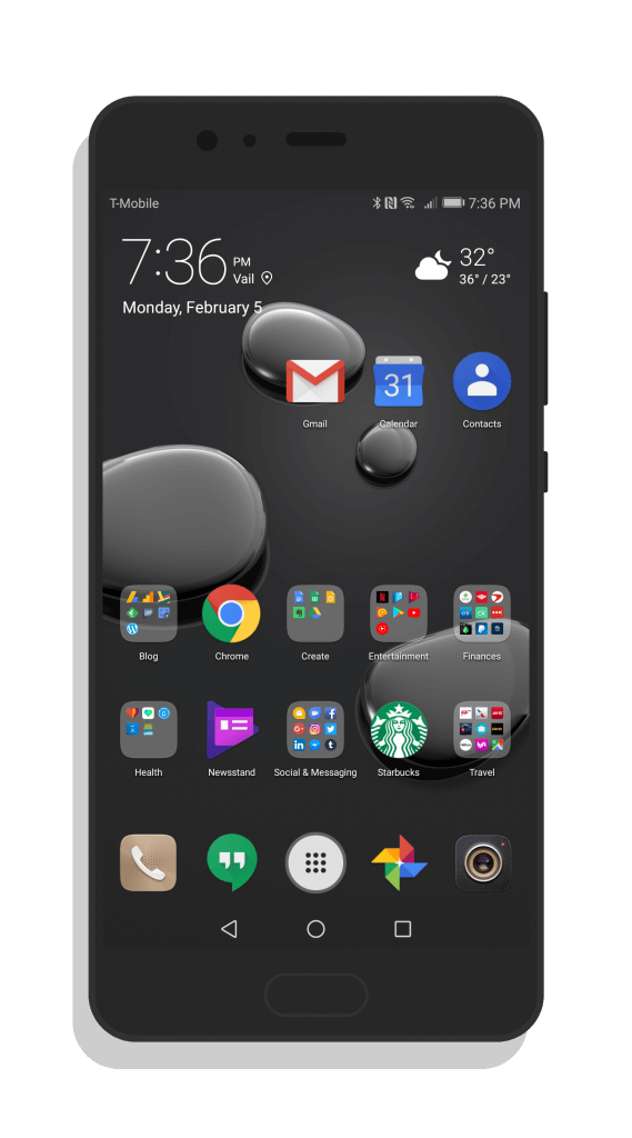 Huawei P10 With The Stone Mate 10 Pro EMUI Theme