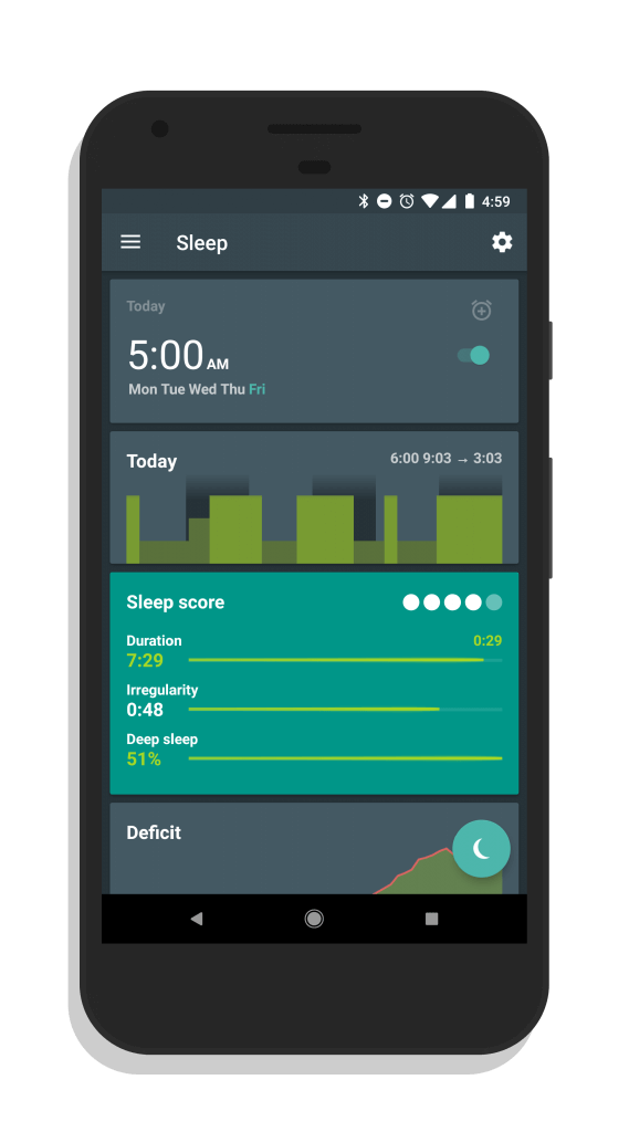 New Dashboard in Sleep as Android
