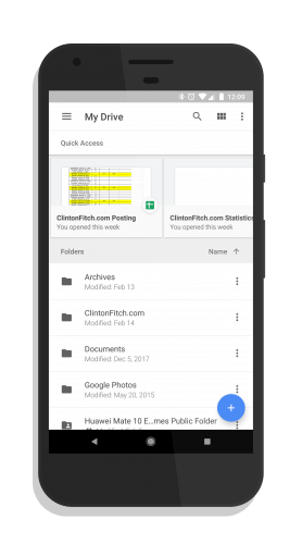 Quick Access in Google Drive