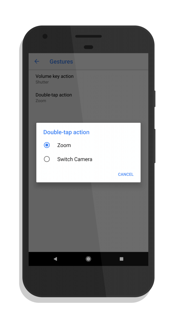 Google Camera Double-Tap Settings