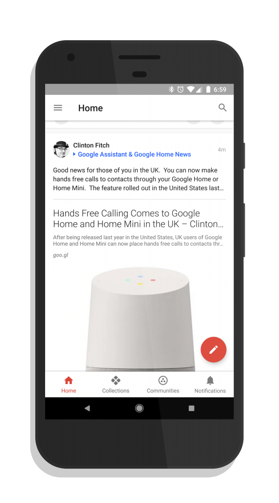 Google+ White Navigation