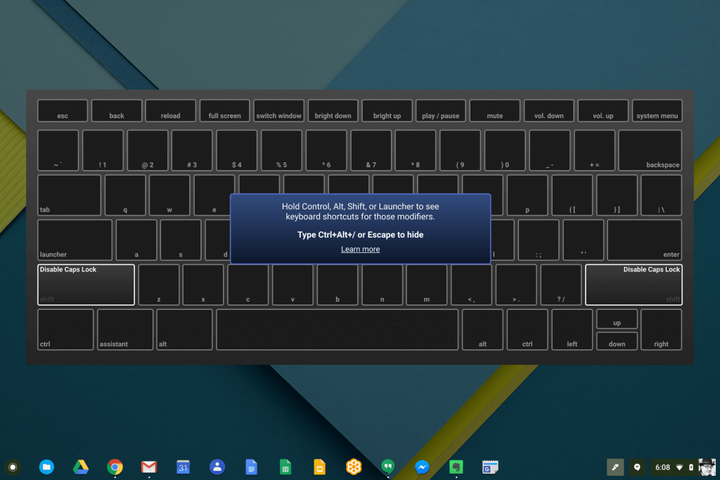 Keyboard Shortcut Viewer in Chrome OS