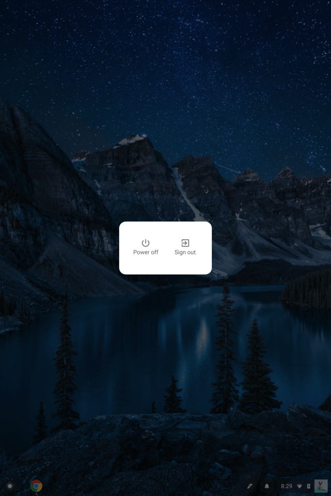 New Android-Like Power Menu in Chrome OS Canary Channel
