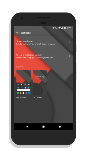 Wallpaper Settings in Microsoft Launcher