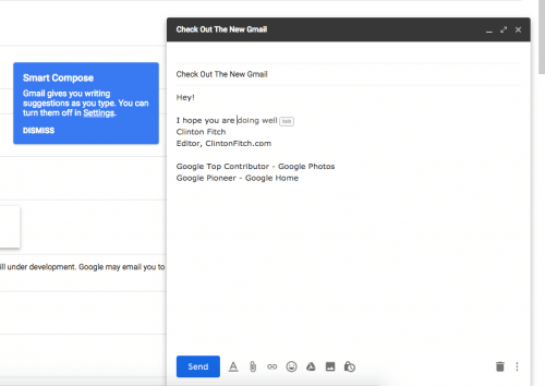 GMail Smart Compose