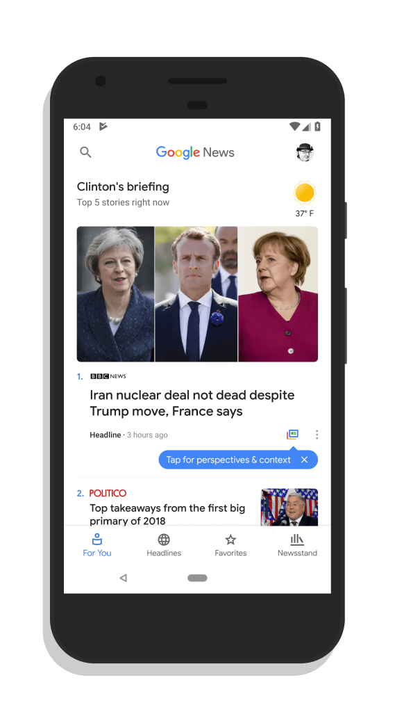Google News for Android