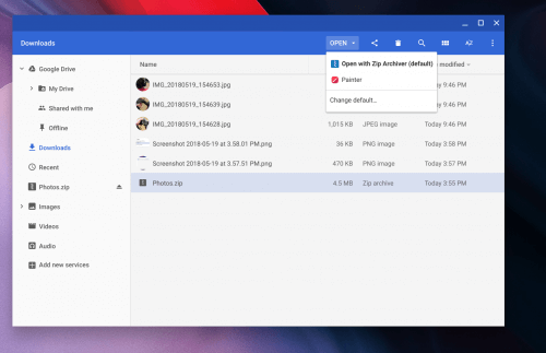 New Default App in Files