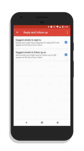 Nudge Settings in Gmail