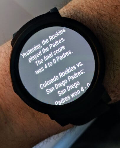 Sports Scores on Wear OS