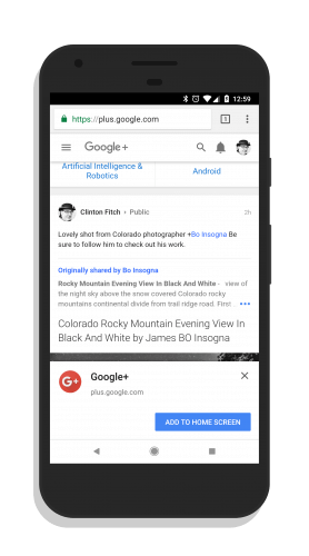 Add to Home Screen Banner in Chrome 67 on Android