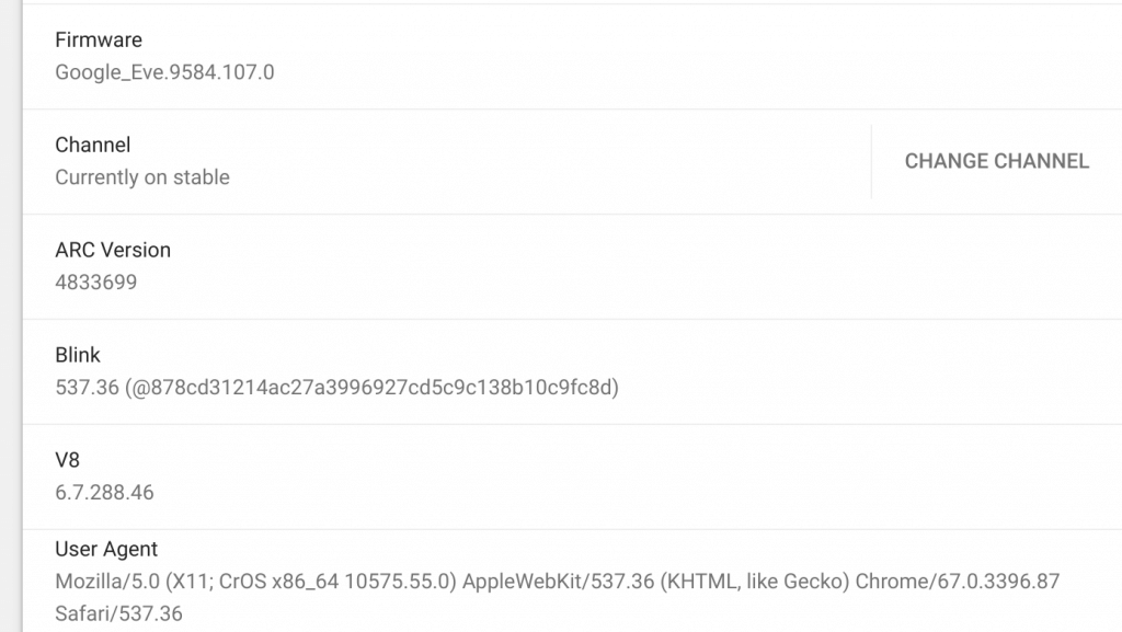 Chrome OS Detailed Build Page