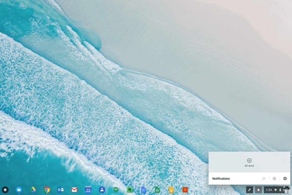Chrome OS Notification Area