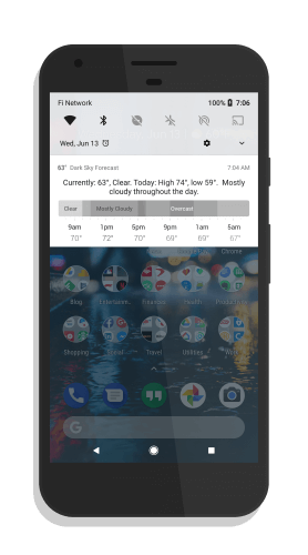Dark Sky Persistent Notification